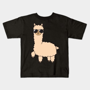 Cool alpaca with sunglasses Kids T-Shirt